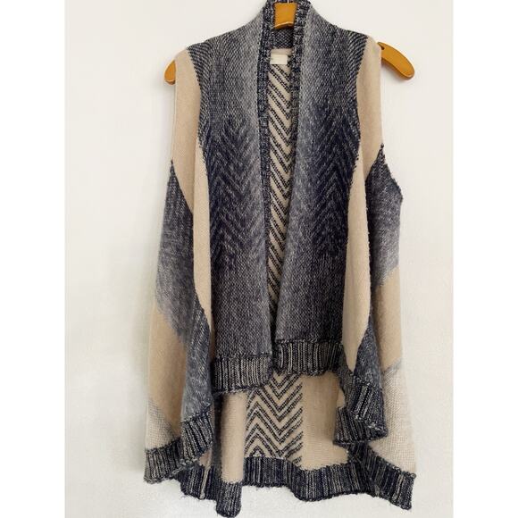 Anthropologie Sleeping On Snow Mabli Wool Blend Vest Cardigan Women XS/S Cream - Picture 2 of 8